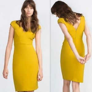 ONLY THIS WEEK" Zara mustard A-line dress